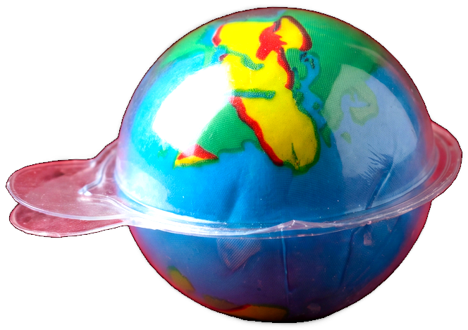 Earth gummy in its shell