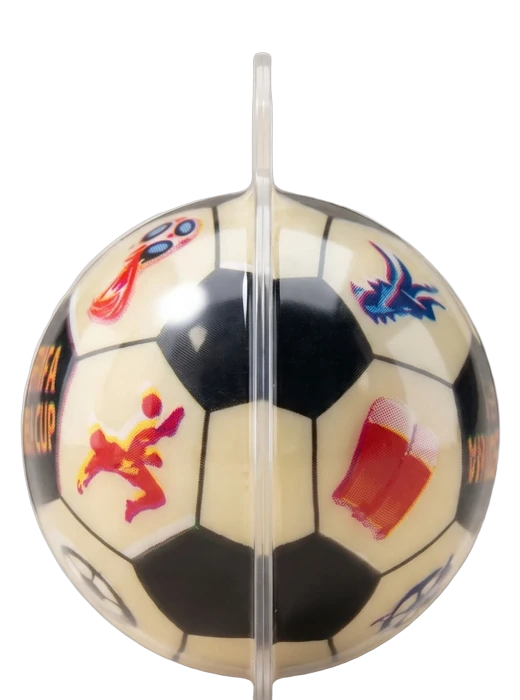 Soccer ball gummy in its shell